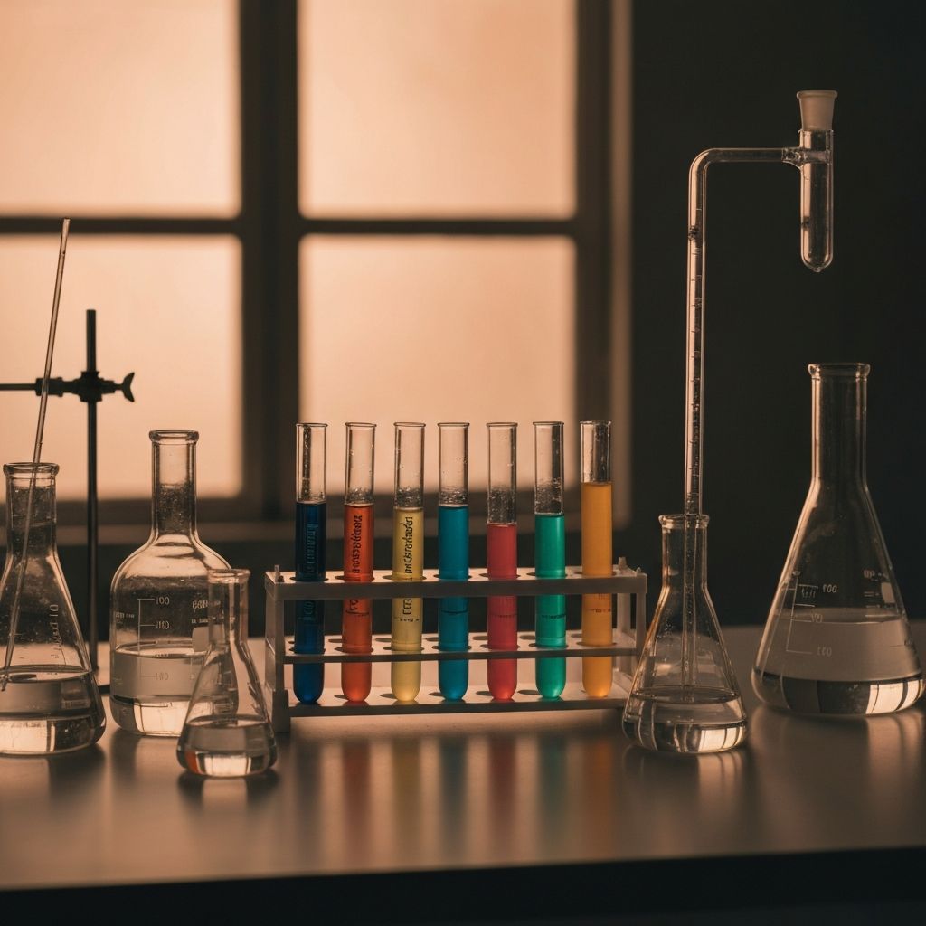 Laboratory samples representing nutritional composition analysis